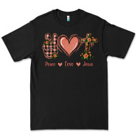 Black Peace Love Jesus Premium Tee - Jasminsmagicworld