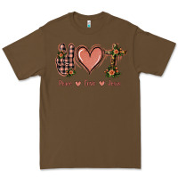 Cacao Peace Love Jesus Premium Tee - Jasminsmagicworld