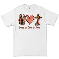 White Peace Love Jesus Premium Tee - Jasminsmagicworld