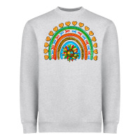 Heather Grey autism heart ribbon rainbow Heavyweight Sweatshirt - AdoDesignShop