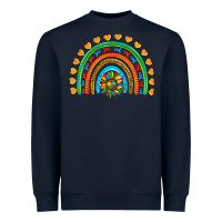 Navy autism heart ribbon rainbow Heavyweight Sweatshirt - AdoDesignShop
