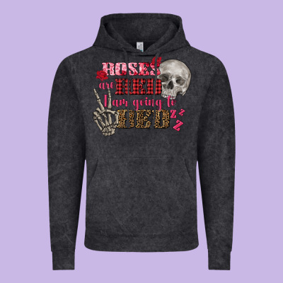 Valentine's Day Roses Are Red I Am Going To Bed Vintage Hoodie Designed By Fadigitalartstudio