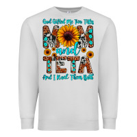 Dove Grey god gifted me two titles mom and teta and i rock t Premium Sweatshirt - JahusDesignShop