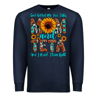 Navy god gifted me two titles mom and teta and i rock t Premium Sweatshirt - JahusDesignShop