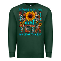 Sports Green god gifted me two titles mom and teta and i rock t Premium Sweatshirt - JahusDesignShop