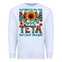 White god gifted me two titles mom and teta and i rock t Premium Sweatshirt - JahusDesignShop