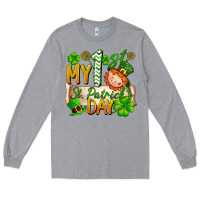 Heather Grey my 1'st st patrick's day Long Sleeve Tee - FaDigitalArtStudio