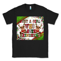 Black just a girl who loves reindeer Classic Tee - CowGirlArtShop