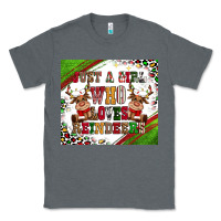 Charcoal Heather just a girl who loves reindeer Classic Tee - CowGirlArtShop