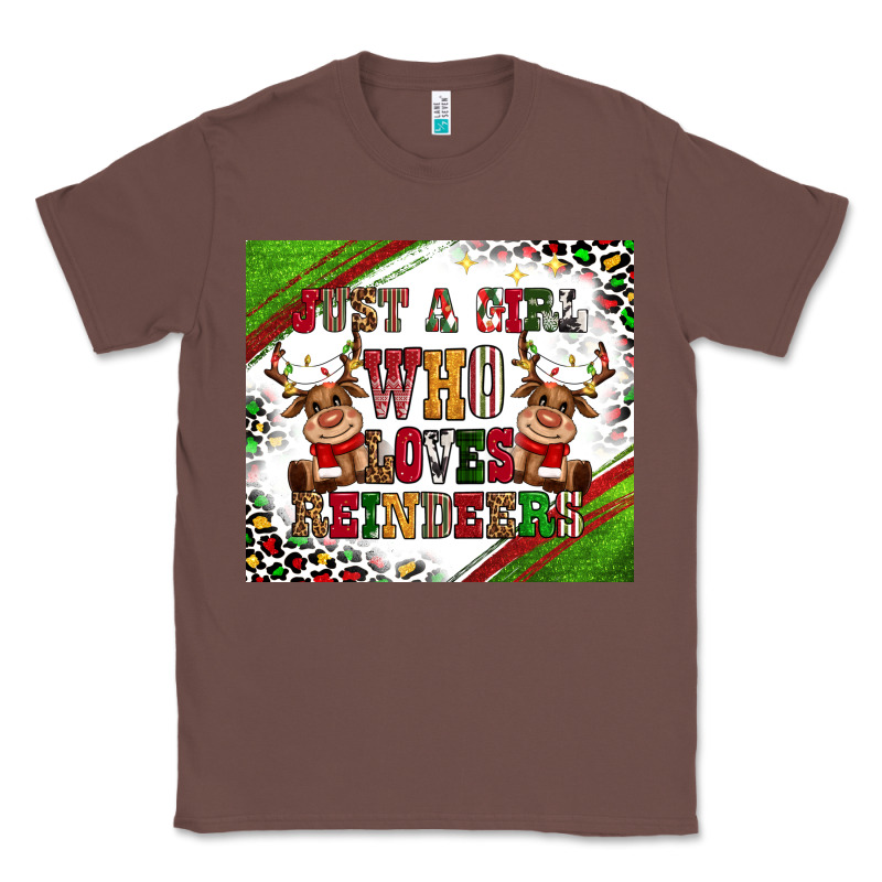 Just A Girl Who Loves Reindeer Classic Tee by CowGirlArtShop | Teevron