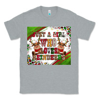 Heather Grey just a girl who loves reindeer Classic Tee - CowGirlArtShop