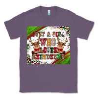 Lavender just a girl who loves reindeer Classic Tee - CowGirlArtShop
