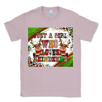 Lilac just a girl who loves reindeer Classic Tee - CowGirlArtShop