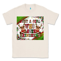 Natural just a girl who loves reindeer Classic Tee - CowGirlArtShop
