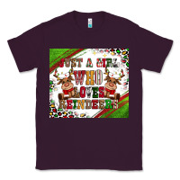 Plum just a girl who loves reindeer Classic Tee - CowGirlArtShop