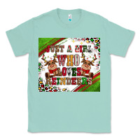Seafoam just a girl who loves reindeer Classic Tee - CowGirlArtShop