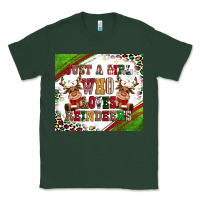 Sports Green just a girl who loves reindeer Classic Tee - CowGirlArtShop