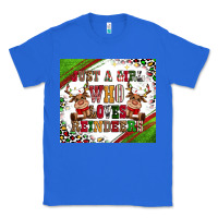 True Royal just a girl who loves reindeer Classic Tee - CowGirlArtShop