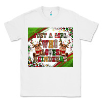 White just a girl who loves reindeer Classic Tee - CowGirlArtShop