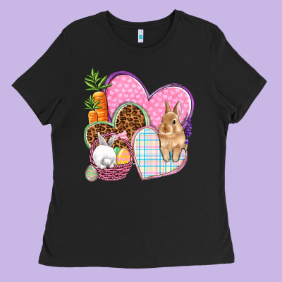 Easter Hearts Easter Day Ladies Tee Designed By Howdyjamesfarm