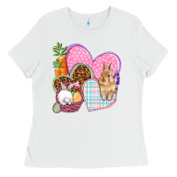White Easter hearts Easter Day Ladies Tee - HowdyJamesFarm