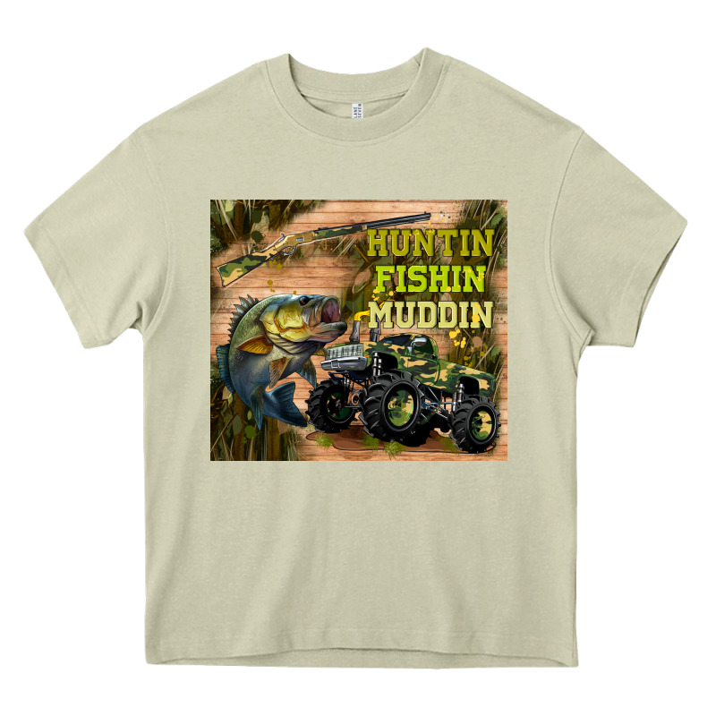 Huntin Fishin Muddin Heavy Core Tee by TumblerDesignByShophia | Teevron