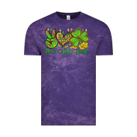 Cloud Purple St. Patrick's Day Peace love luck Vintage Tee - OliviaCreatesArt