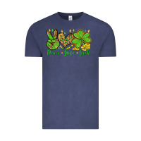 Vintage Denim St. Patrick's Day Peace love luck Vintage Tee - OliviaCreatesArt