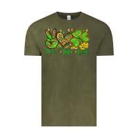 Vintage Olive St. Patrick's Day Peace love luck Vintage Tee - OliviaCreatesArt