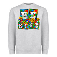 Heather Grey bee kind autism Heavyweight Sweatshirt - AdoDesignShop