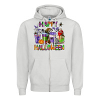 Dove Grey happy halloween coffee cups Zipper Hoodie - AdoDesignShop
