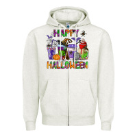 Happy Halloween Coffee Cups Zipper Hoodie | Teevron