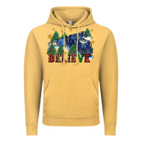 Vintage Mustard believe polar express christmas trees Vintage Hoodie - FaDigitalArtStudio