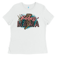 White Badass Mama Mother's Day png sublimation design do Ladies Tee - CowGirlArtShop