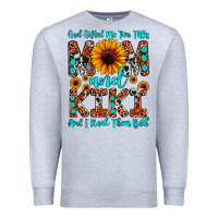 Heather Grey god gifted me two titles mom and kiki and i rock t Premium Sweatshirt - JahusDesignShop