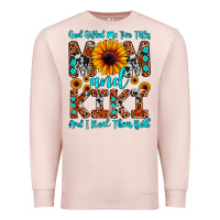 Pale Pink god gifted me two titles mom and kiki and i rock t Premium Sweatshirt - JahusDesignShop