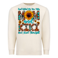 Sandshell god gifted me two titles mom and kiki and i rock t Premium Sweatshirt - JahusDesignShop