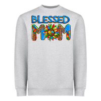 Heather Grey blessed mom autism Heavyweight Sweatshirt - AdoDesignShop
