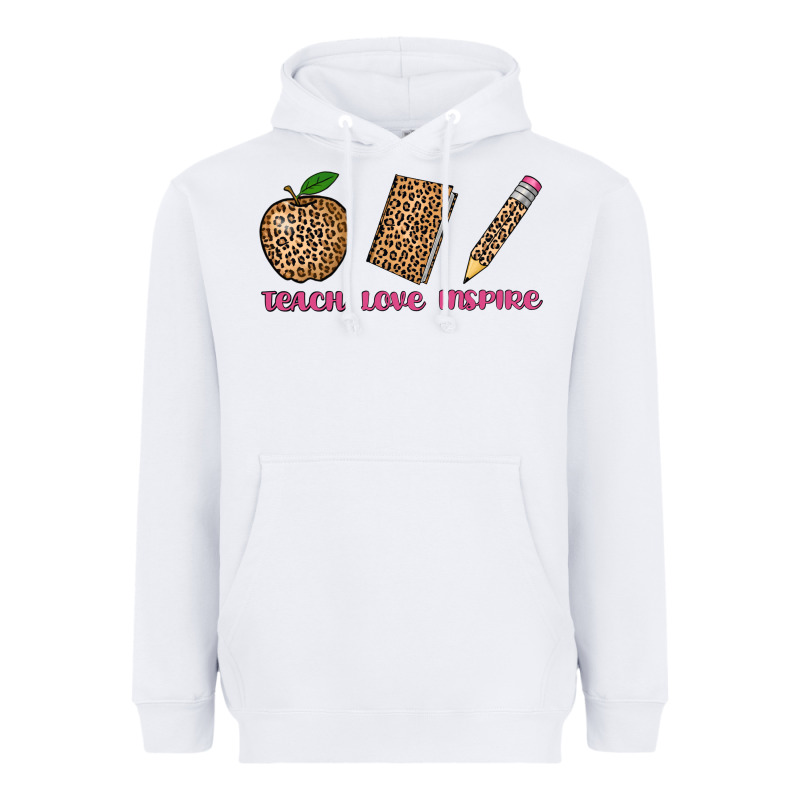 Teach Love Inspire Leopard Heavyweight Hoodie by AdoDesignShop | Teevron