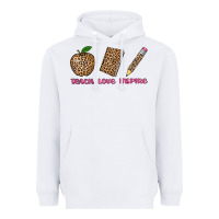 White teach love inspire leopard Heavyweight Hoodie - AdoDesignShop