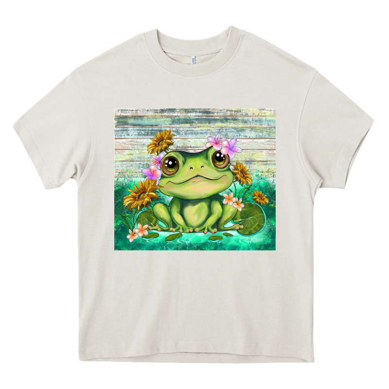 Frog With Sunflower Heavy Core Tee by TumblerDesignByShophia | Teevron