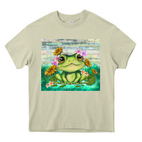 Mossy frog with sunflower Heavy Core Tee - TumblerDesignByShophia