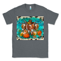Charcoal Heather fall longhorn cows Classic Tee - RanaPortraitStore