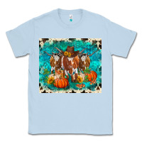 Dusty Blue fall longhorn cows Classic Tee - RanaPortraitStore