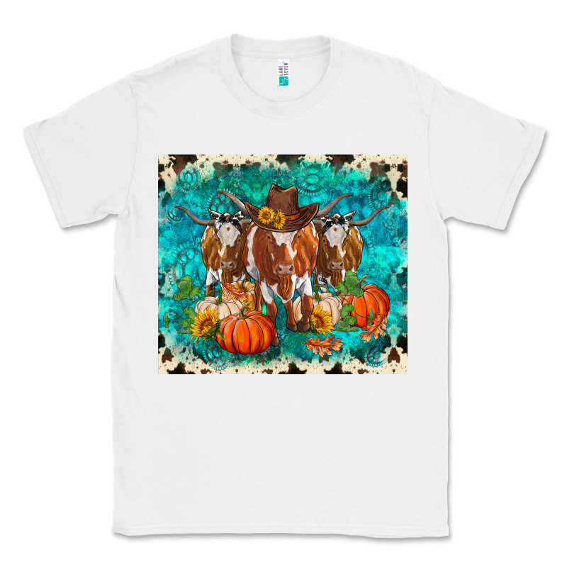 Fall Longhorn Cows Classic Tee by RanaPortraitStore | Teevron