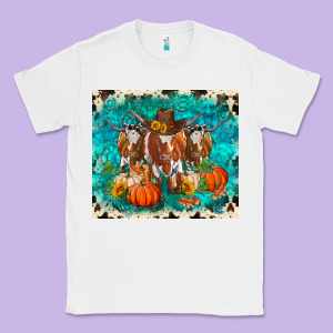 Fall Longhorn Cows Classic Tee Designed By Ranaportraitstore