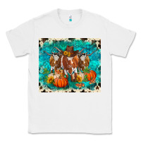 White fall longhorn cows Classic Tee - RanaPortraitStore