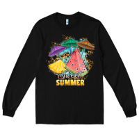 Black sweet summer watermelon pineapple fruits Long Sleeve Tee - RanaPortraitStore