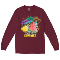 Burgundy sweet summer watermelon pineapple fruits Long Sleeve Tee - RanaPortraitStore