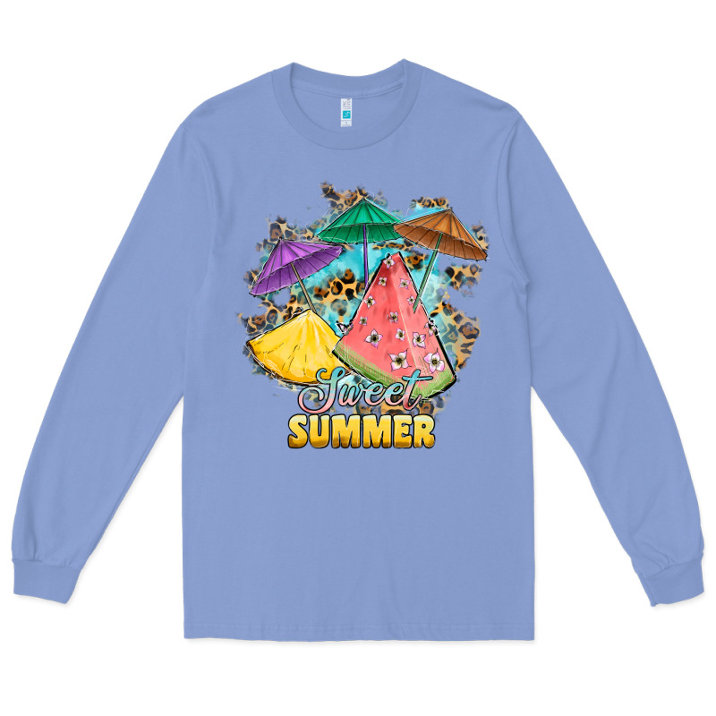 Sweet Summer Watermelon Pineapple Fruits Long Sleeve Tee by RanaPortraitStore | Teevron